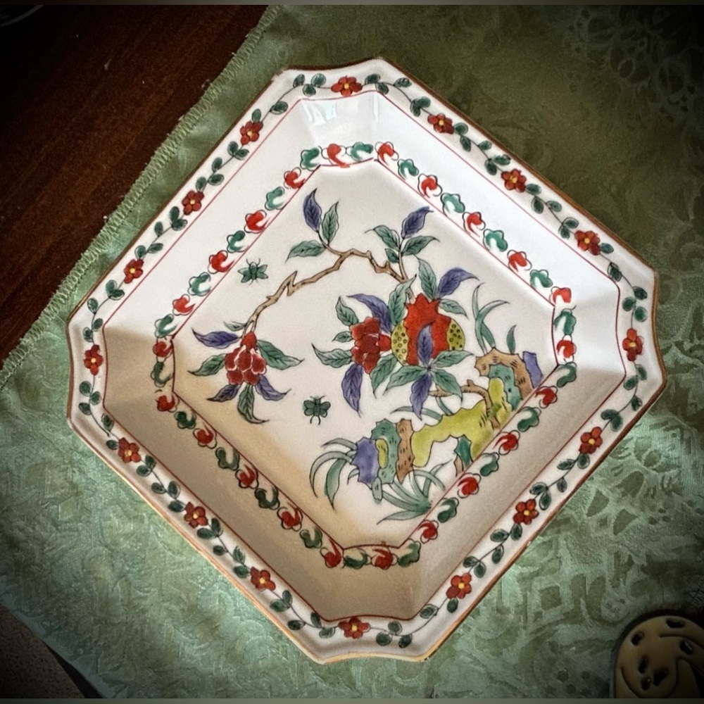 Vintage Andrea By Sadek Japanese Porcelain Square trinket 7938 Excellent cond. - Picture 5 of 9